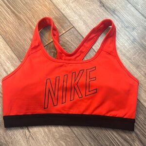 Nike Bright Red Sports Bra with Black Trim